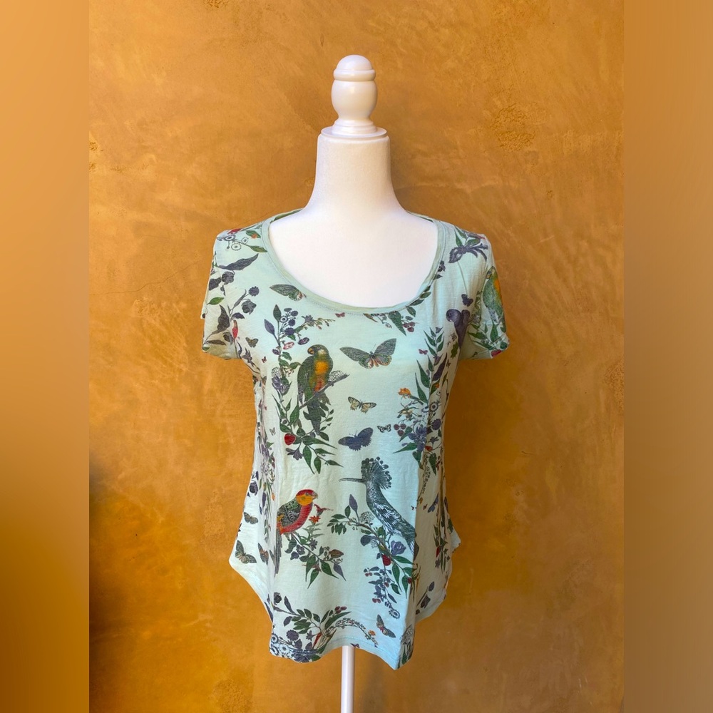 Lucky Brand Birds & Butterflies Tee - Size M